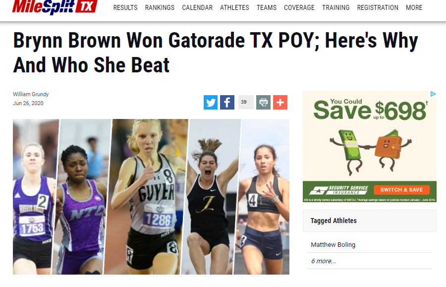 Look who was a finalist for Gatorade POY, a top award for girls track and field for all classifications! Champion's own Chachi Gonzales! <a href="/LeechStan/">Boerne ISD Athletics</a> <a href="/BoerneStarSport/">Boerne Star Sports</a> <a href="/BoerneISD/">Boerne ISD</a> <a href="/chschargertrack/">We Are Champion Track/XC</a>