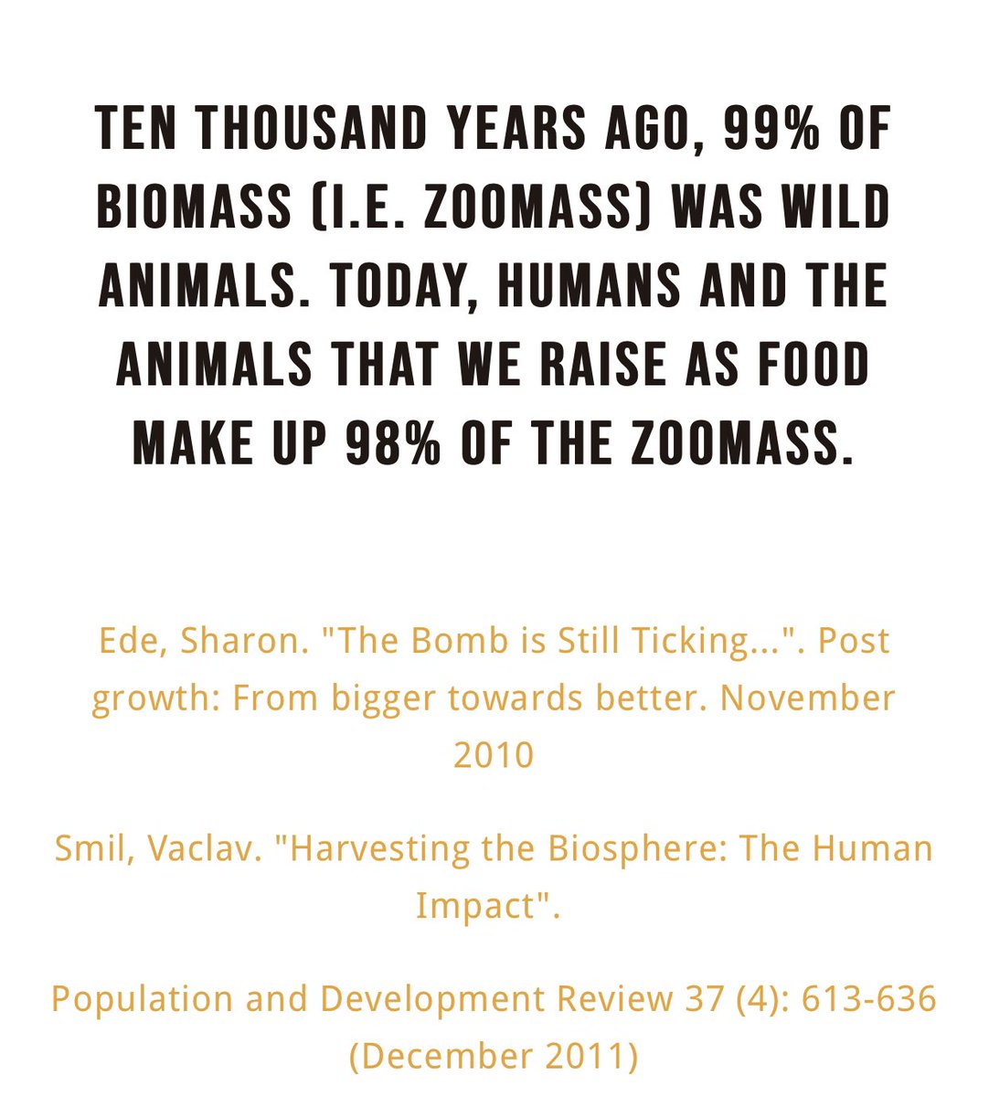 We are destroying the natural world.