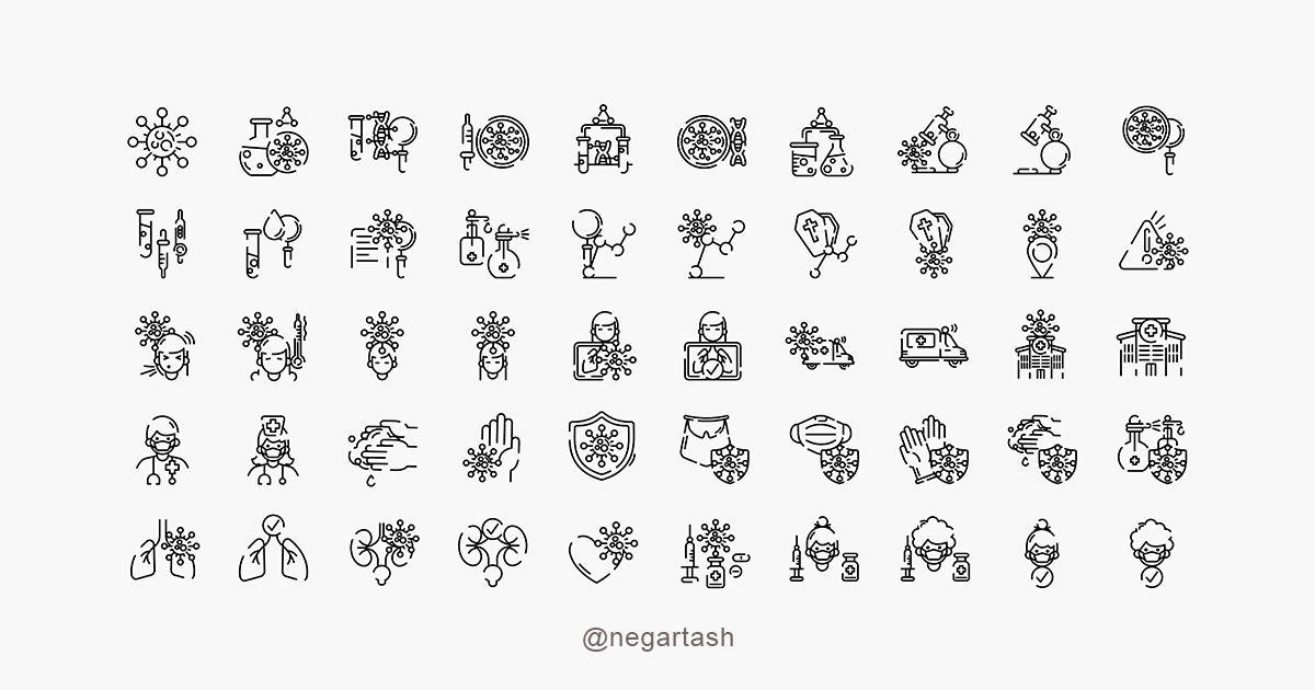 negartash's tweet image. My &apos;covid 19&apos; #iconsetpack available for buying &amp;amp; downloading on #Iconfinder :
iconfinder.com/iconsets/coron…

#iconset #iconpack #icondesign #icondesigner #covid_19 #coronavirus #dribbble