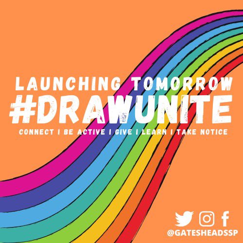 GatesheadSSP's tweet photo. Keep your eyes peeled on our social media tomorrow for the launch of #DRAWUNITE! π¨ We have a special guest to tell you all about the campaign too! #DRAWUNITE #BePartOfIt #ThriveThisSummer π https://t.co/p3CVaxz26U