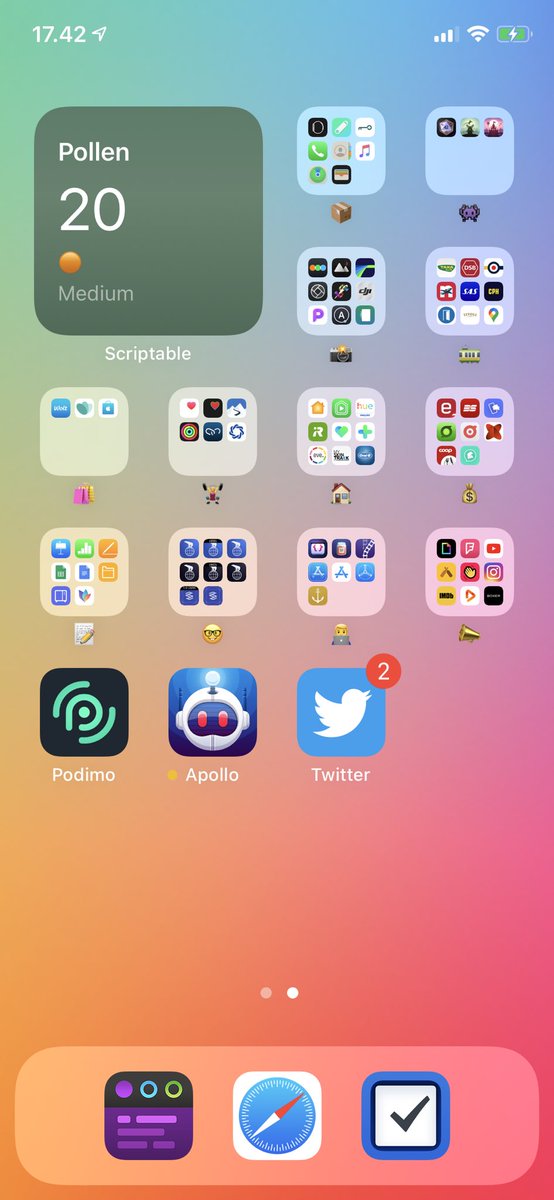 simonbs's tweet image. Starting to feel like I have the bare minimum of APIs to make a widget that looks decent using Scriptable 😃