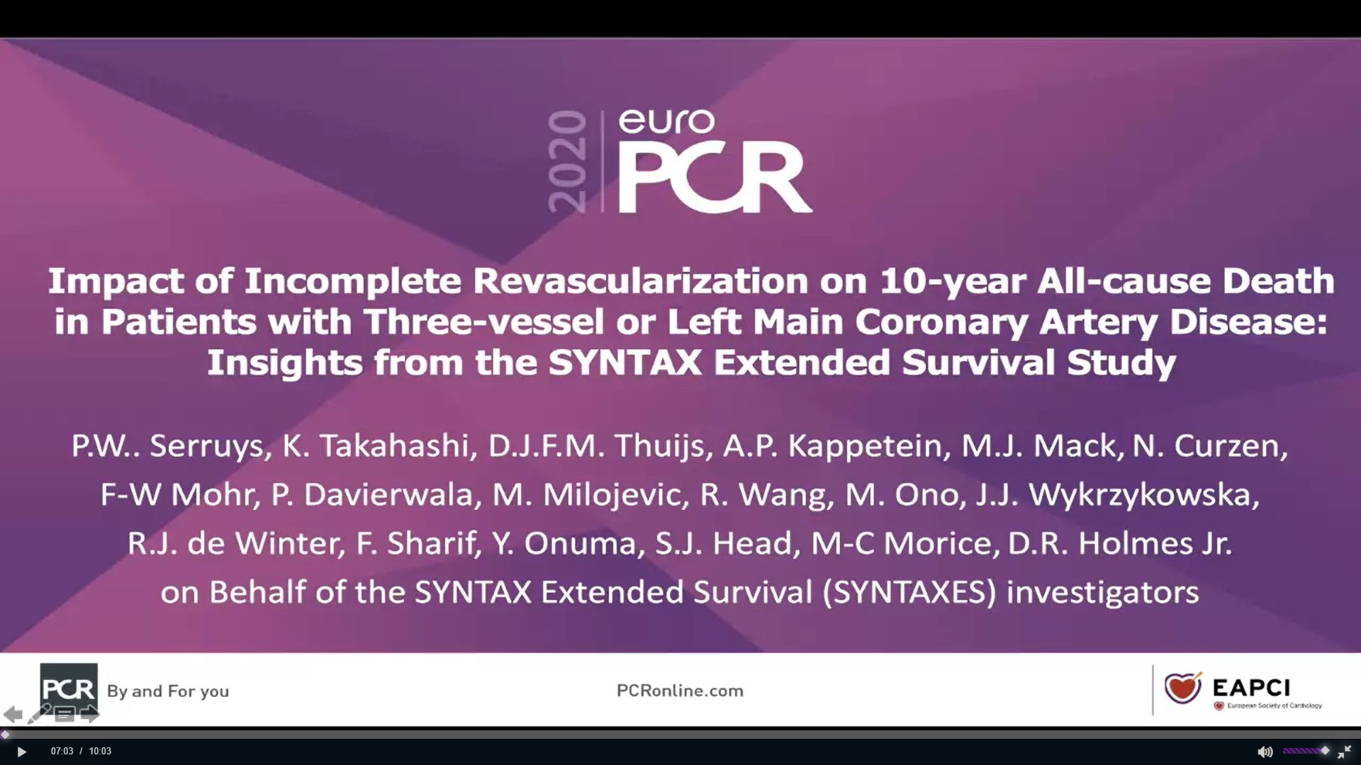 Juan Jose Paganini Syntaxes 10y Impact Of Incomplete Revascularization Ir Complete Revasc Cr Lessions 50 And Vessels 1 5mm All Cause Of Death Similar In Cabg With Ir And Cr Pci Worse In All Cause