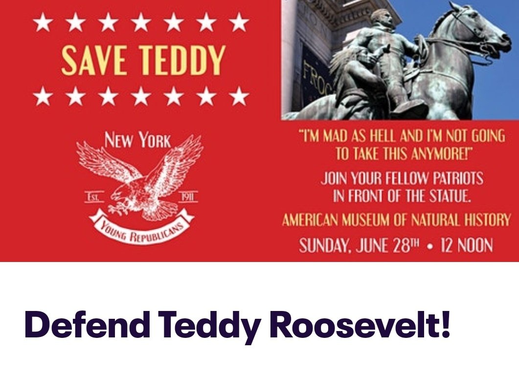 Where are the local Conservative/Republican clubs? Why are they not organizing their members to go out and let their voices be heard and presence be shown to support the statues?By the way, Shoutout to the NY Young Republicans. Staying home isn't going to defeat this insurgency