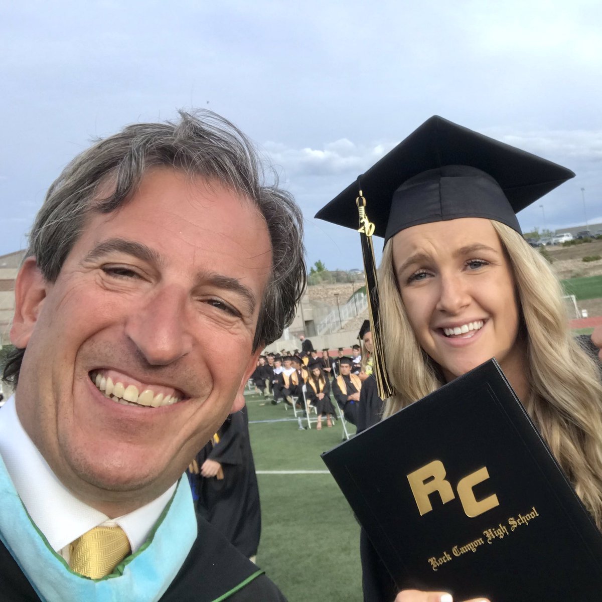Way to bring it on home last night <a href="/RockCanyonHS/">Rock Canyon HS</a> and <a href="/dcsdk12/">Douglas County School District</a> . Cherry on top of a great week - “handing” the diploma to a close family friend. Now Jags as your principal <a href="/AJAbner/">Andy Abner</a> reminded you - persevere and #dogreatthings! #readyandresilient