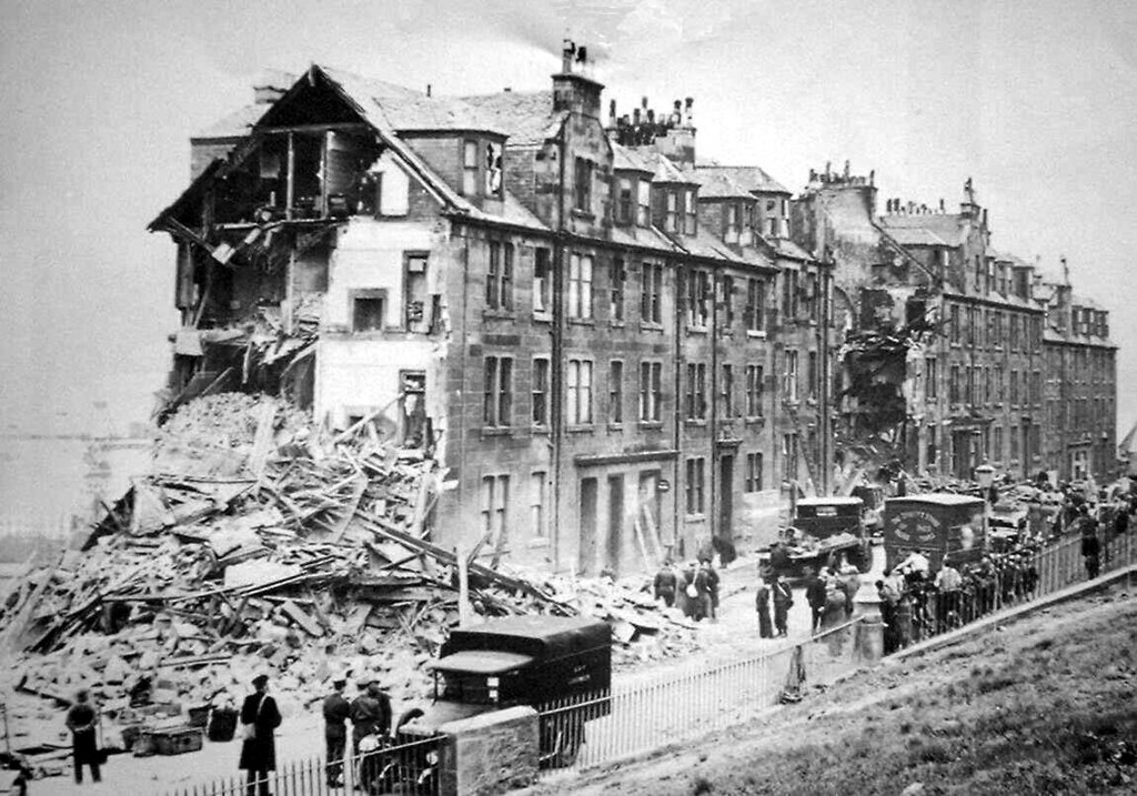 On the 6th and 7th of May 1941 Greenock was bombed by the Luftwaffe as they targeted the many ships and shipyards around the town.