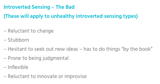 "This cereal tastes good and works for me. Why do I need to switch it up?" "I like this restaurant so I'm eating here every Friday after I do my other routines."Si is routine-oriented, Se is life-oriented.