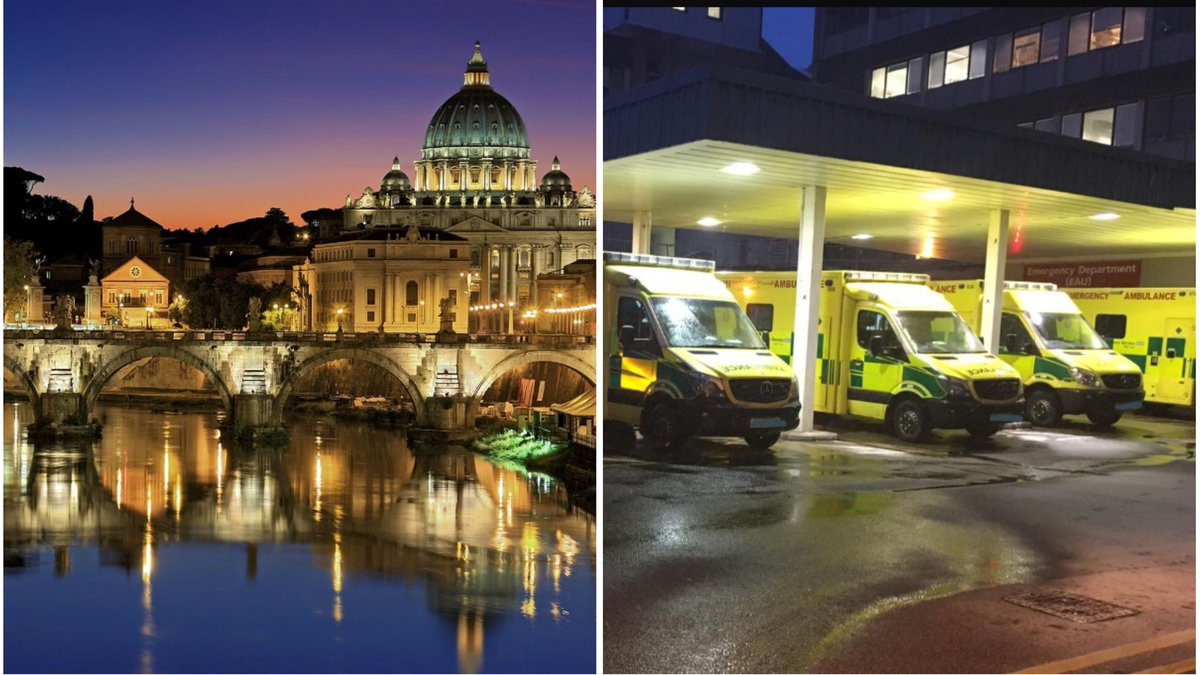 Can anyone spot the difference? I was meant to be singing in Rome this week with @alex_patterson + my friends from @NottmCathMusic but, like so many plans, it has been cancelled due to #COVID19 😥. At least I am doing a job I love @CUH_NHS! #Positivity #MedTwitter #PaedsRocks