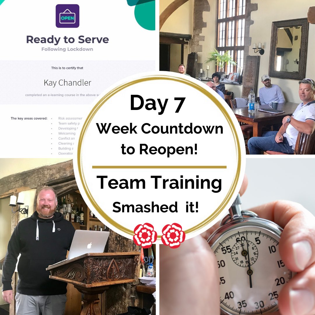 the_whitehart's tweet image. Our week countdown to opening begins...today, Owain, Sarah and I completed our management training (thanks @cpllearning) and we delivered training to the entire team. One step closer...
#Keepingyousafe #Trainingiskey