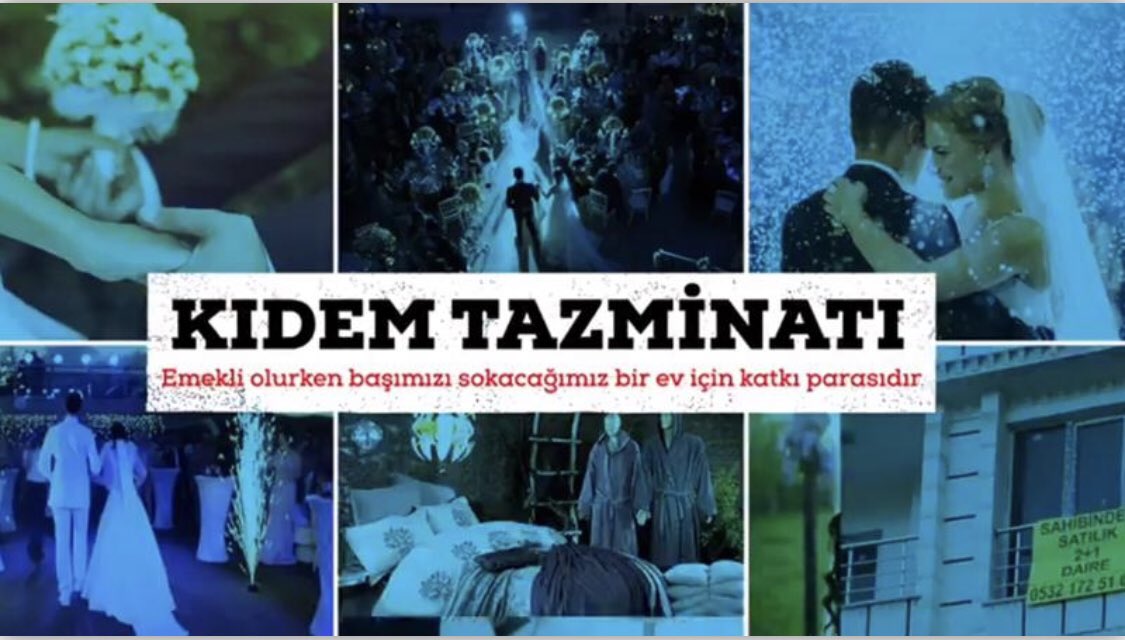 30-35 Yıl çalışıp, emekli ikramiyenizle
başınızı sokacak bir ev almayı,
ya da çocuğunuzu evlendirmeyi planlıyorsunuz ama devlet
o paraya el koyuyor!
Kıdem Tazminatı emekçinin
gelecek teminatıdır!

KıdemHaktır DOKUNMA