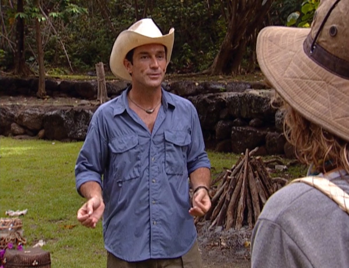 Jeff Probst also experimenting with different looks.