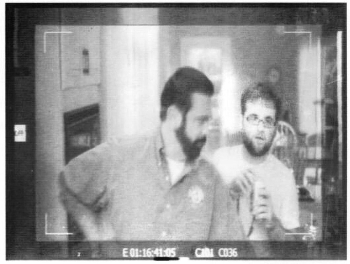 A few months after he died, the digital image technician who worked on that shoot gave me this thermal printout of a moment which captured us both in frame while the cameras rolled. The physical print has deteriorated all these years later but I'm glad it was scanned too.