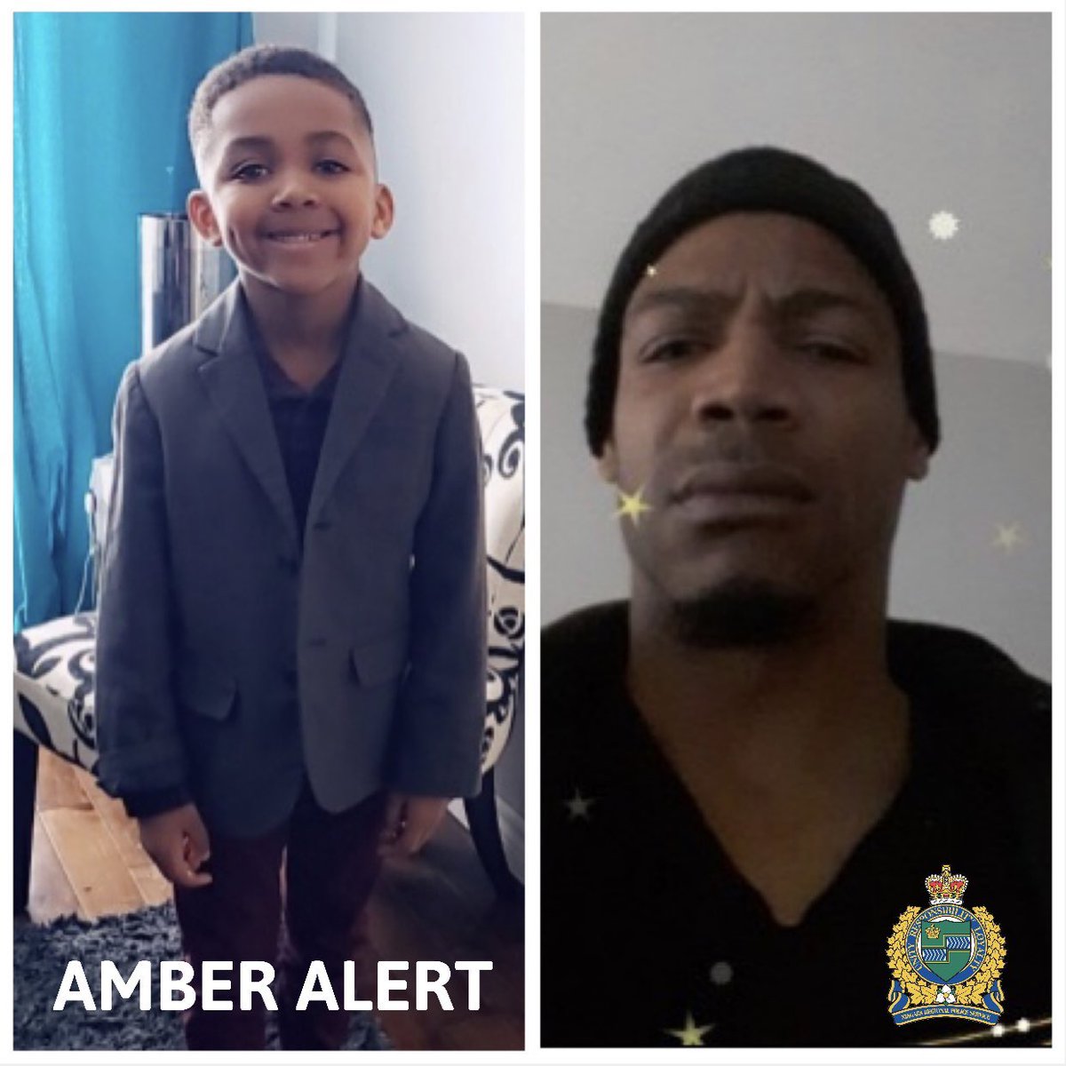 ACollinsPhoto's tweet photo. #AMBERALERT AMBER ALERT - police are searching for missing 6 year old Dashaun Mitchell, believed to be with his father John Mitchell.  

Police are concerned for Dashaun’s welfare.  

At this time, their location is unknown, last known location is @cityofhamilton https://t.co/U1AFP2OQXD