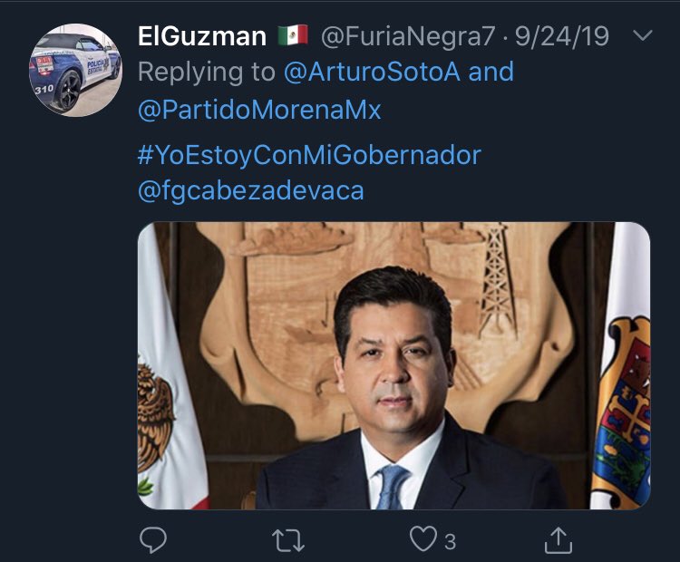 One of the biggest problems in Tamaulipas has been the state's corrupt governors, which brings us to this guy: Francisco García Cabeza de Vaca (CDV), the current governor of Tamaulipas. CDV has a *long* history of links to organized crime since his time as mayor of Reynosa.