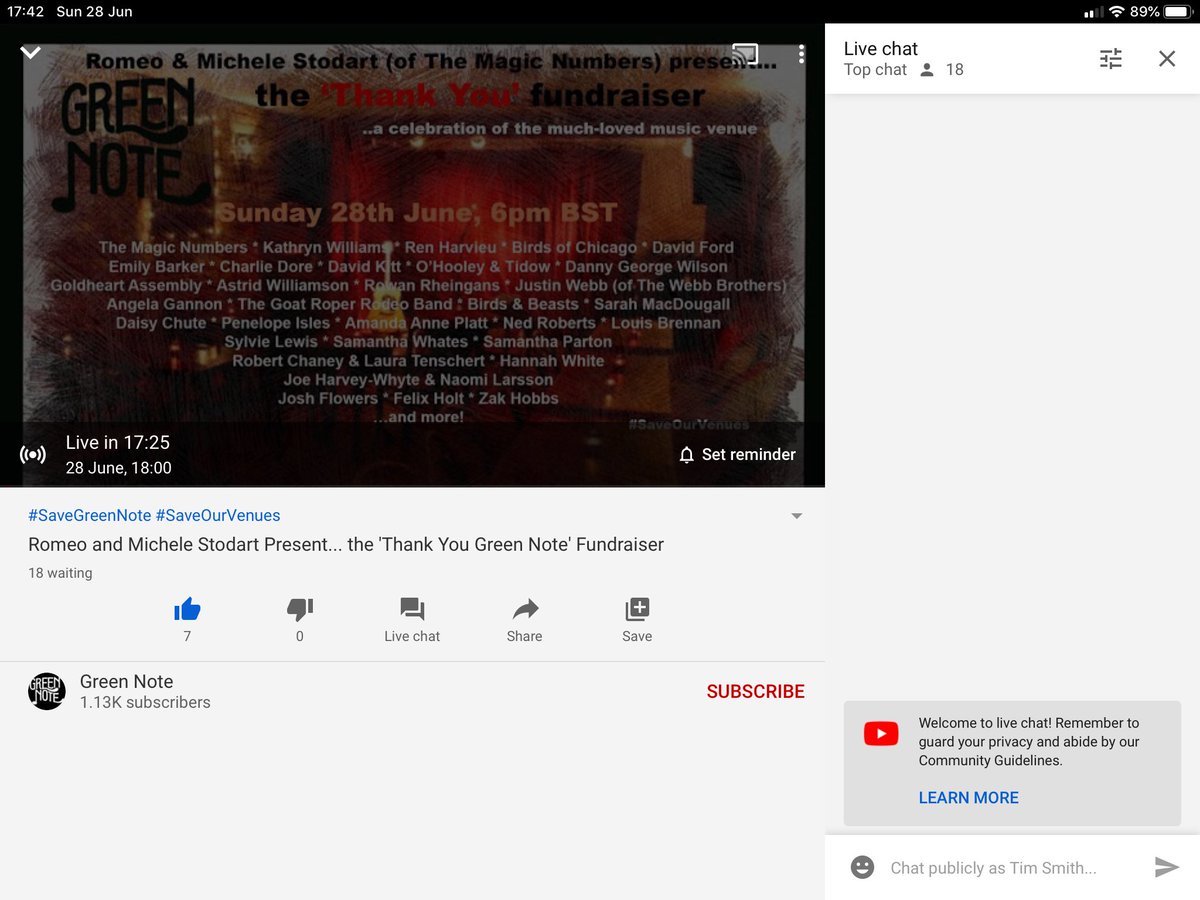 TimSmith2021's tweet image. All set for #SaveGreenNote with @themagicnumbers @kathwilliamsuk @birdsofchicago @emilybarkerhalo @CharlieDore @Dannythechamp &amp;amp; so many more! #saveourvenues @musicvenuetrust