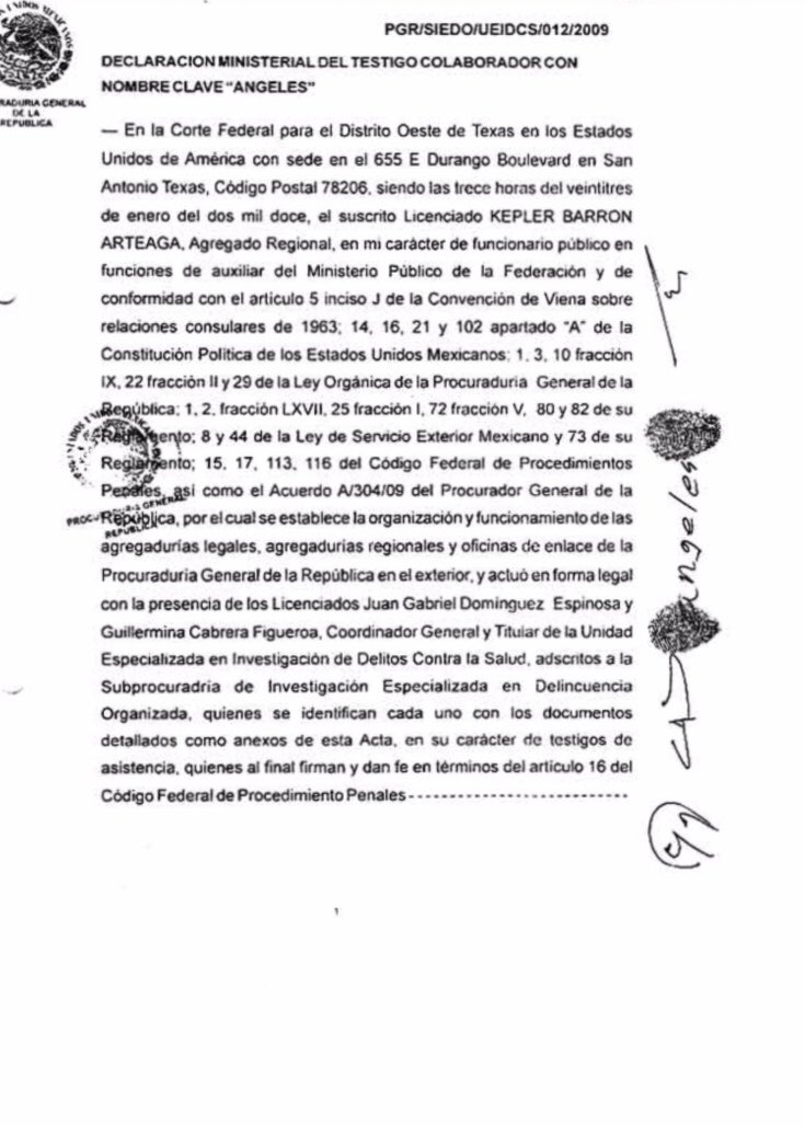 According to testimony from Antonio Peña Argüelles, AKA Angeles, a former money launderer for Los Zetas and protected witness in a US federal case, CDV has been compromised by organized crime since at least 2006 when he accepted $500,000 for his mayoral campaign.
