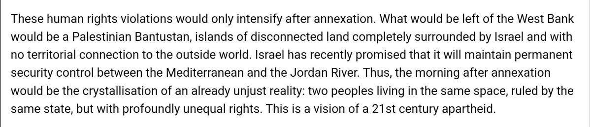 Over a thousand parliamentarians in 25 European countries, 47 UN special rapporteurs, the Labour Party and dozens of UK MPs are among those calling for sanctions, effective measures and an end to Israel's impunity. https://www.ohchr.org/EN/NewsEvents/Pages/DisplayNews.aspx?NewsID=25960&LangID=E https://www.theguardian.com/world/2020/jun/27/lisa-nandy-leads-calls-for-sanctions-on-israel-over-west-bank-annexations