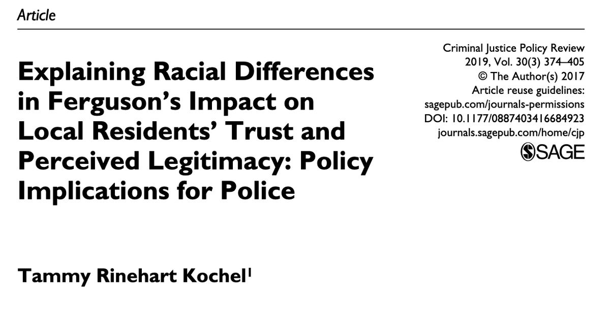 361/ "[We] examine the effects of a lethal force incident on ... assessments of police... The police shooting and [its] handling civil unrest... resulted in no major initial shifts in attitude by non-Black residents... African Americans felt considerably more distrustful."