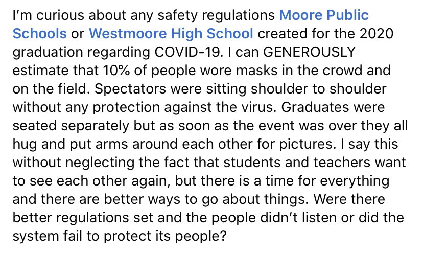 klutchkim's tweet photo. @WestmooreHS @MoorePublicSch 
i know y’all see this!! where’s the answer i need to know!! who’s in charge of this type of ignorant and stupid action? the LEAST i want is a public apology from the board for being so selfish in disregarding a GLOBAL PANDEMIC🤧 https://t.co/NJEoUekbjR