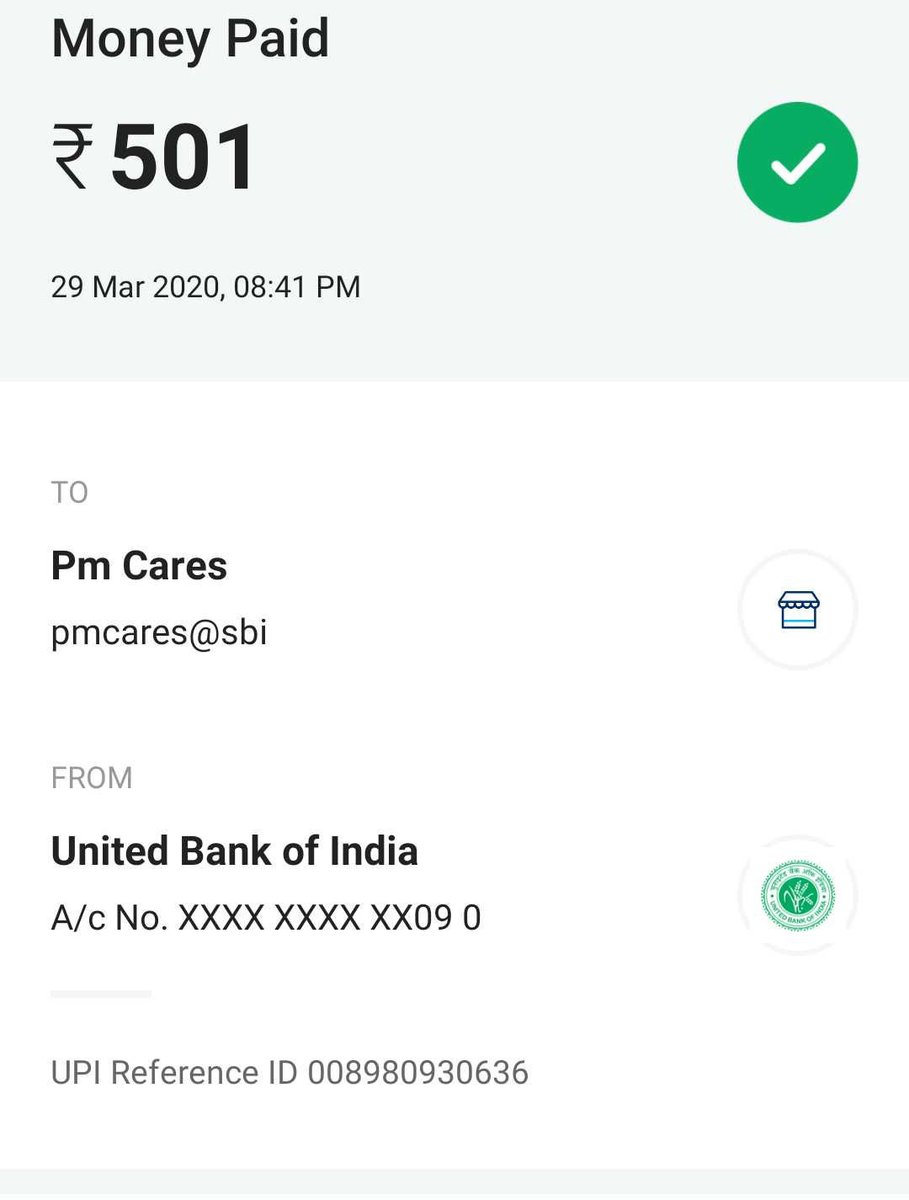 rasorah's tweet photo. @narendramodi a little contribution #PMCARES #pmoindia @PanditTrayee https://t.co/69anWIjBSp