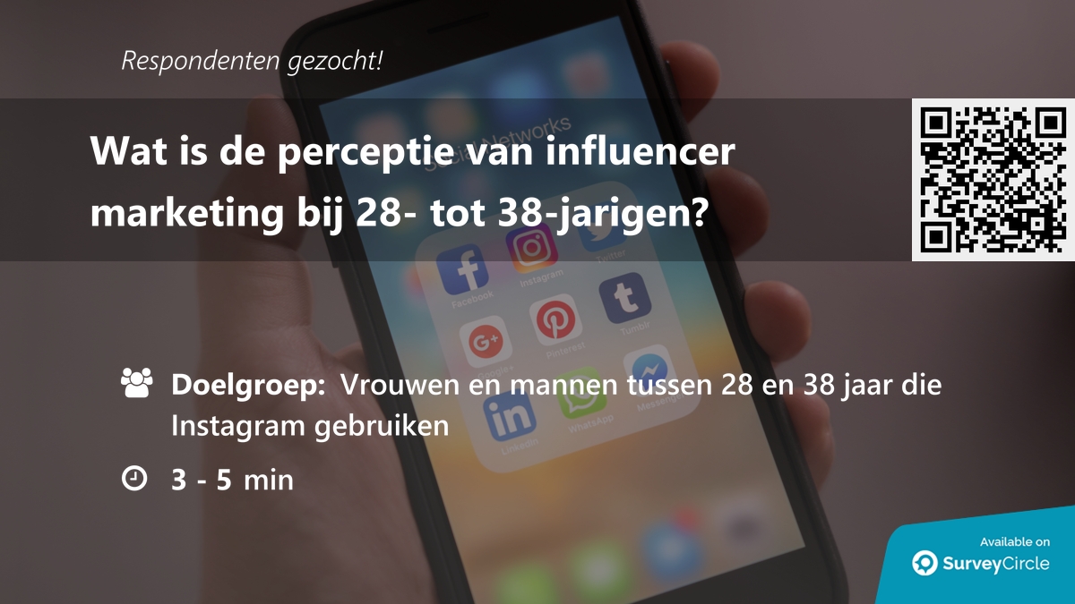daily_research's tweet photo. Respondenten gezocht voor onderzoek!

Onderwerp: "Wat is de perceptie van influencer marketing bij 28- tot 38-jarigen?" https://t.co/treAmLRi6u via @SurveyCircle

#instagram #InfluencerMarketing #OnlineBehavior #koopintentie #respondenten #enquête #survey #surveycircle https://t.co/1LM8rp5ZPY