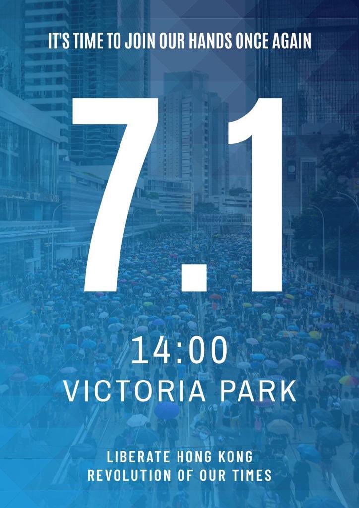 lukedepulford's tweet photo. 7/1 march is going ahead. On the very day “subversion” becomes a serious crime in #HongKong

Hard to conceive of a more powerful lesson for, and challenge to, the rest of the world. We must step up. https://t.co/H63az7aa3A