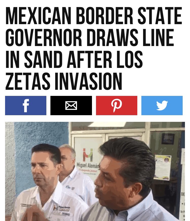 But you'd never know it reading Breitbart's Cartel Chronicles, even though the corrupt Mexican politician is one of their favorite narratives. According to them, CDV is standing up against the evil Los Zetas, which haven't been around since 2014 or so.