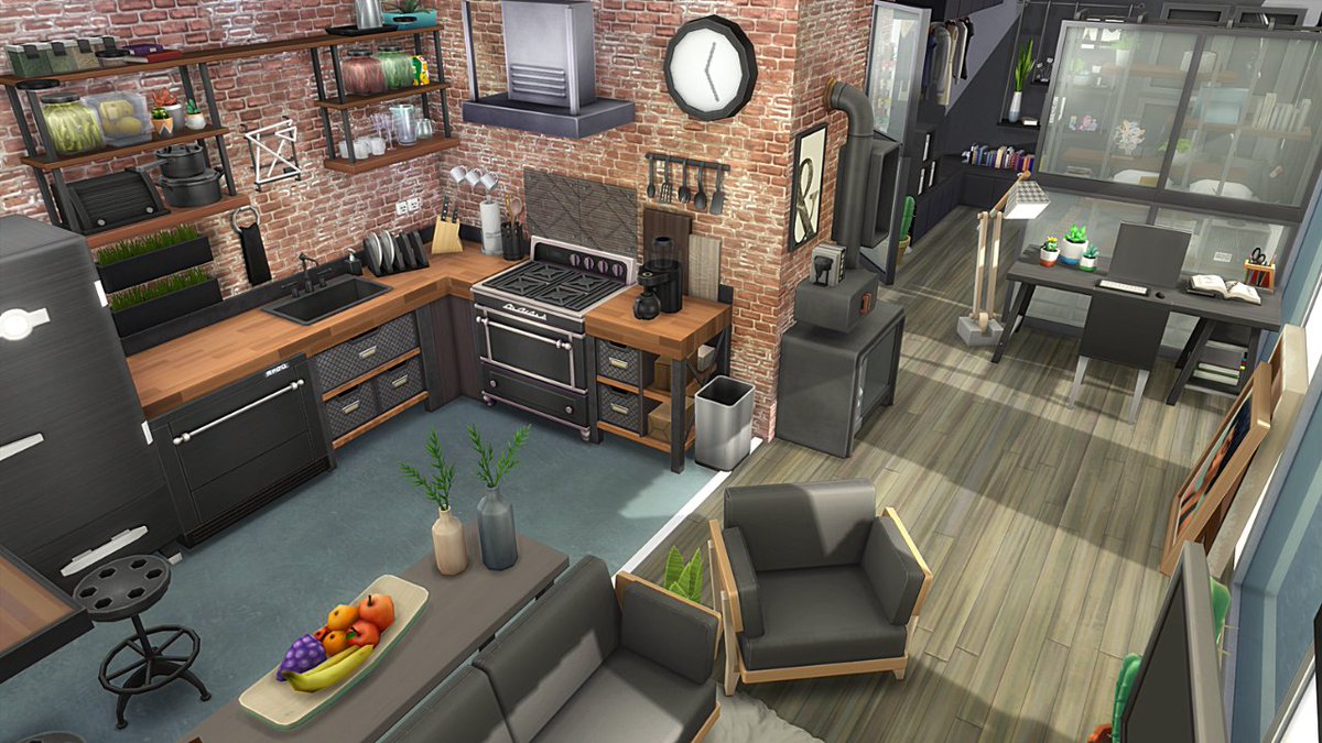 Pandy Sims It S Stopmotionsunday And I Renovated 1310 21 Chic Street And Turned It Into A Tiny Industrial Apartment I Created Some Special Items Using No Cc
