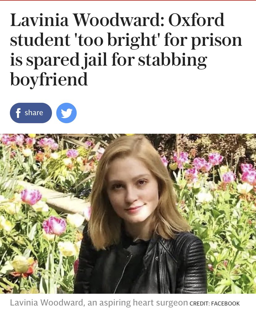 She was spared jail by the judge because it would “ruin her chances of becoming a surgeon”If prison was truly rehabilitative she should’ve been sent there.
