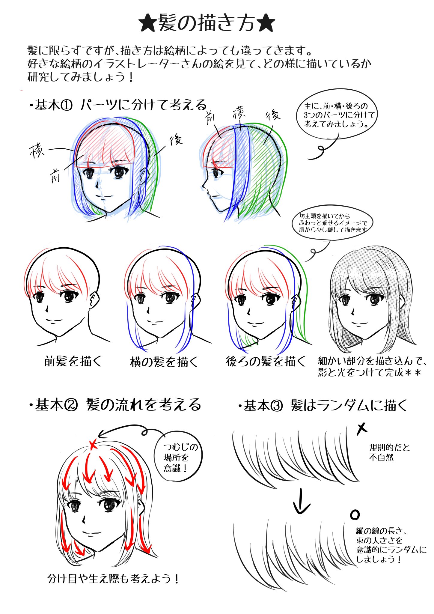 髪の描き方 Twitter Search Twitter