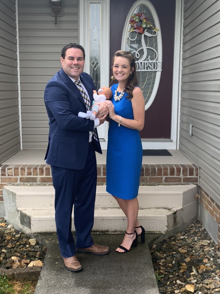 CoachBPThompson's tweet photo. Little man’s first church service @EBCAbingdon this am. Wasn’t feeling picture time though! #JoshuaPatrick 🙏🏼 #Blessed #Thankful https://t.co/i3TUm5Apn3