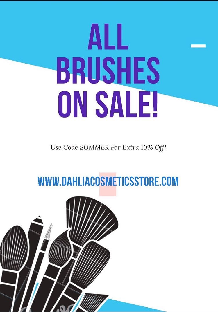 DahliaCosmetic1's tweet photo. All Brushes On Sale! 🚨🚨#DAHLIACOSMETICS #brushes #makeupbrushes #brushsets https://t.co/WoMrPxhAUB