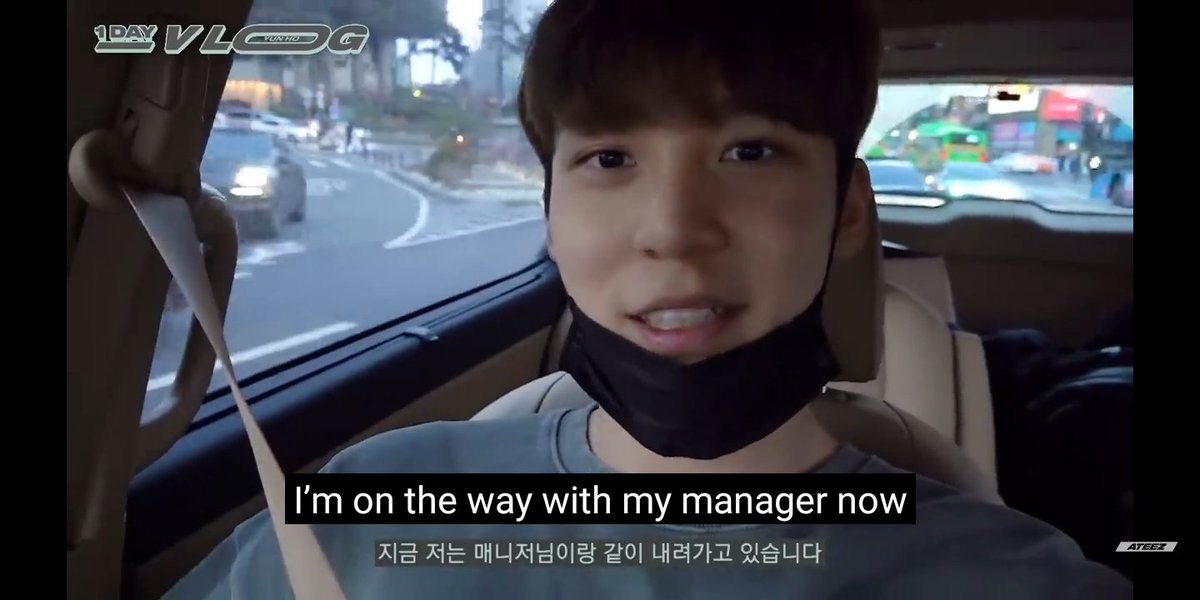 Apparently the manager was on his day off, but he was willing to take Yunho to his family's house. @ATEEZofficial  #ATEEZ  