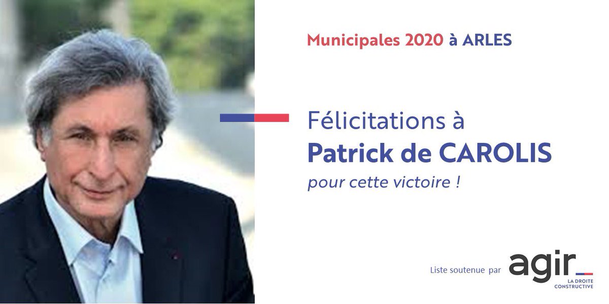 agir_officiel's tweet photo. 🗳 Bravo cher Patrick de #Carolis ! @CarolisPatrick 👏🏻 #Arles https://t.co/xPR2YJU6jq