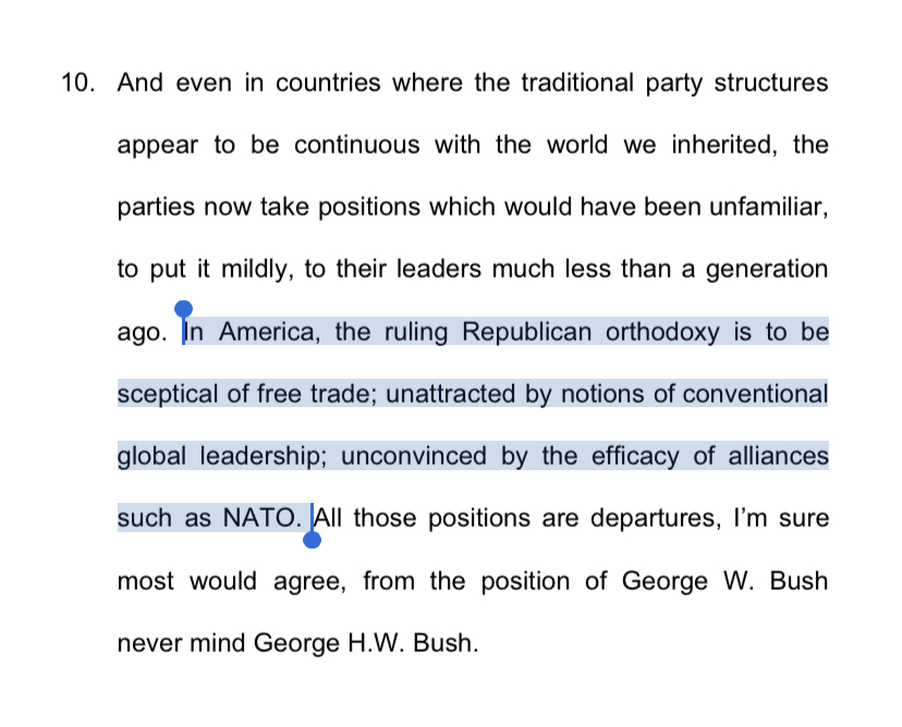 A couple of final points:- the set-up for all this is the populist backlash of Brexit and Trump. But it’s not 2016 now. What happens if Biden wins in November?