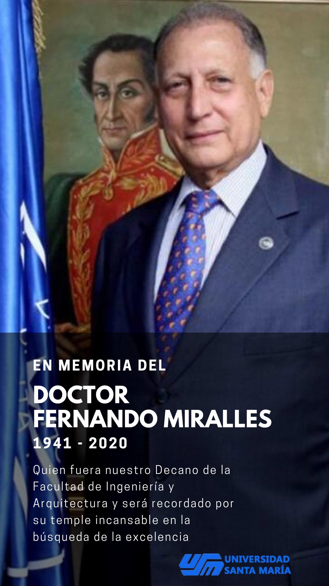 Universidad Santa María on X: En memoria del Doctor Fernando Miralles   / X