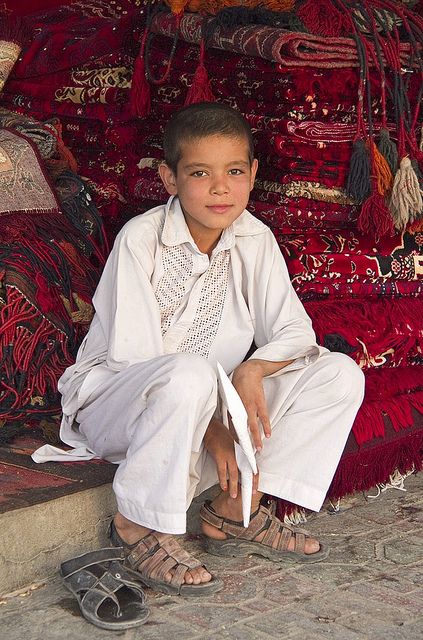 People of  #Mazar: The carpet-seller son.Unknown photographer.