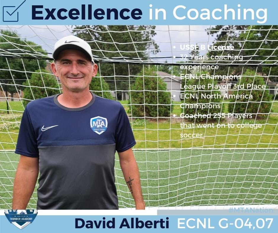 MTA <a href="/theECNL/">The ECNL</a> 2️⃣0️⃣-2️⃣1️⃣ COACHING STAFF ANNOUNCEMENT. 04 &amp; 07 HEAD COACH DAVE ALBERTI!