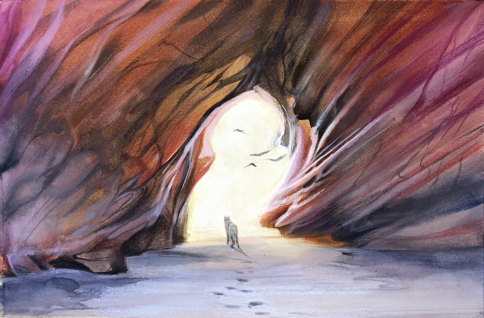 Inspired by Ocean on Twitter "Watercolour landscapes set painted