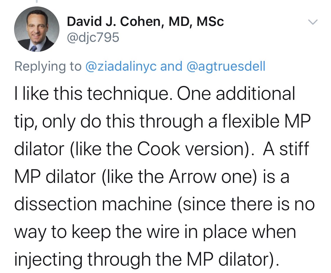 Addendum: Really really great crowd-sourced tips rolling in. Exactly how we all learn from each other and get better together...  @ziadalinyc  @djc795  @perc_surgeon  @Ravi_Hira_MD