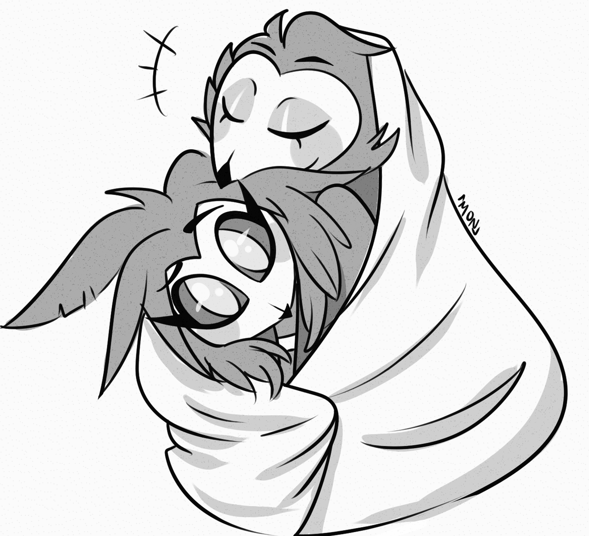 More blanket Stolas, with his lil birb💙

#HelluvaBoss #HelluvaBossfanart #PrinceStolas #HelluvaBossOctavia #Sketch #DigitalArt