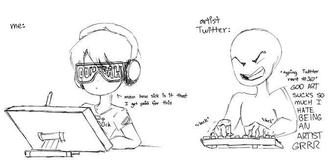 sometimes i feel like the black sheep in this part of twitter cuz i legitimately enjoy what i do while everyone around me seems so embittered 