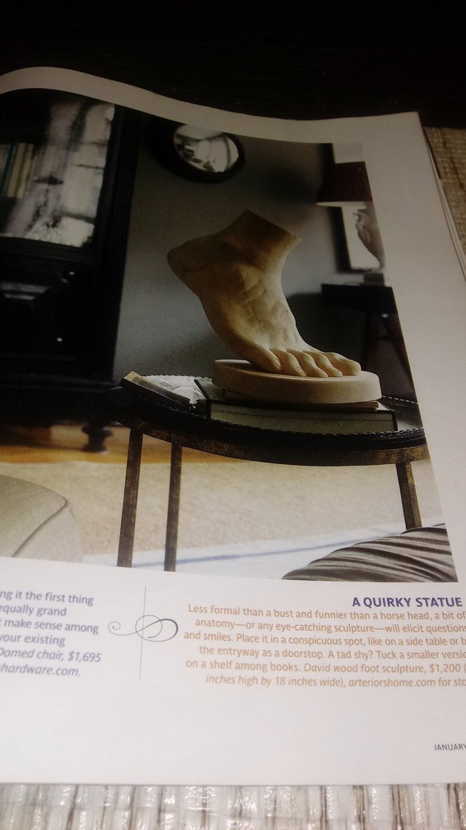 I think I may just have the perfect place for this foot statue.😁😒😕