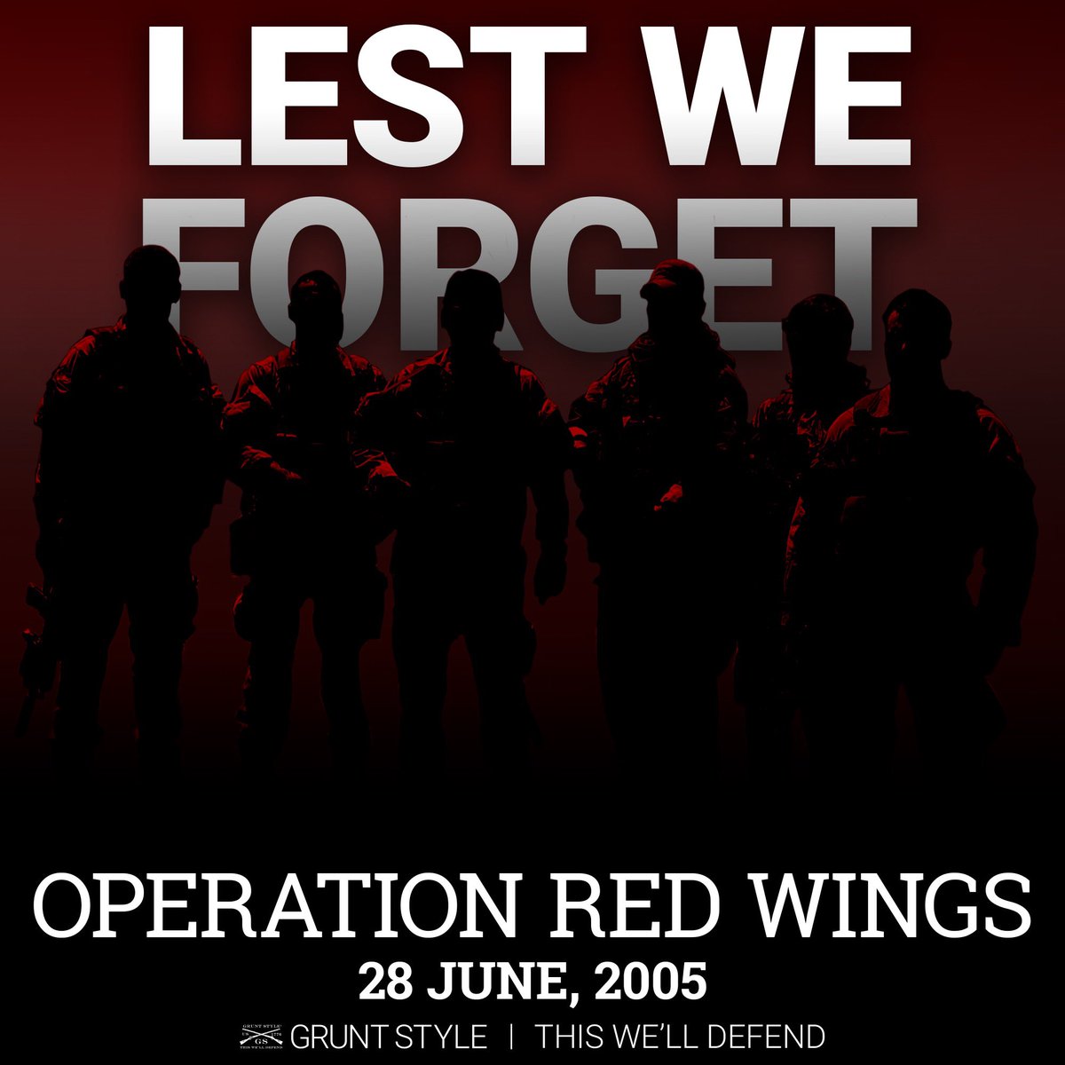 Lest we Forget. 
#OperationRedWings #GruntStyle #ThisWellDefend