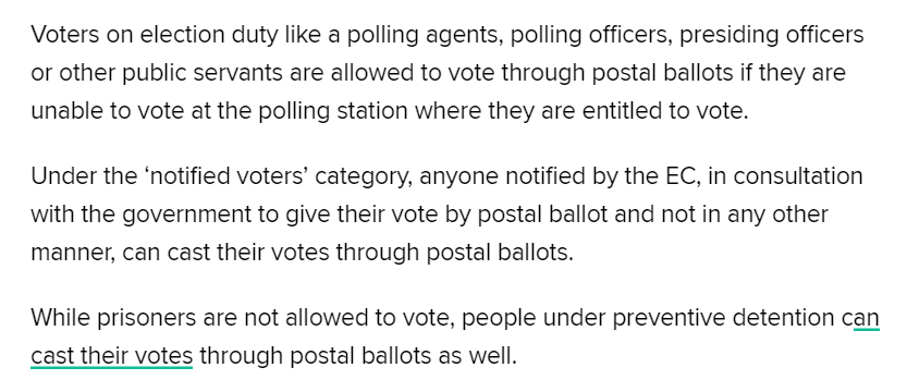 How polling officers vote.