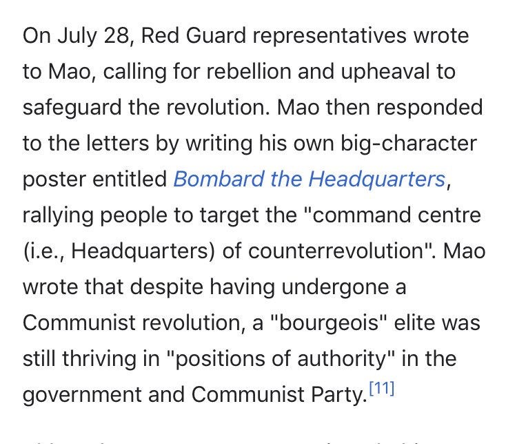 7/ Here’s the thing: at this point, Chyna now had a Commie Prez & governmentMa0 convinced all of his followers that Prez Liu was actually not a real communist & not doing enough (sound familiar?)So he got students to create mass protests via “B0mb the HQs” (sound familiar?)