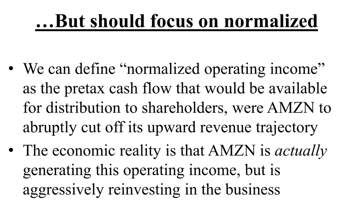 This  $AMZN pitch from Josh Tarasoff, PM of Greenlea Lane Capital, is instructive in analyzing and valuing growth companies.Basically, normalize margins to back out growth investments, and see where it trades relative to market and its own history. https://docs.google.com/viewerng/viewer?url=https://valuexvail.com/wp-content/uploads/2018/03/98208572-ValueXVail-2012-Josh-Tarasoff.pdf