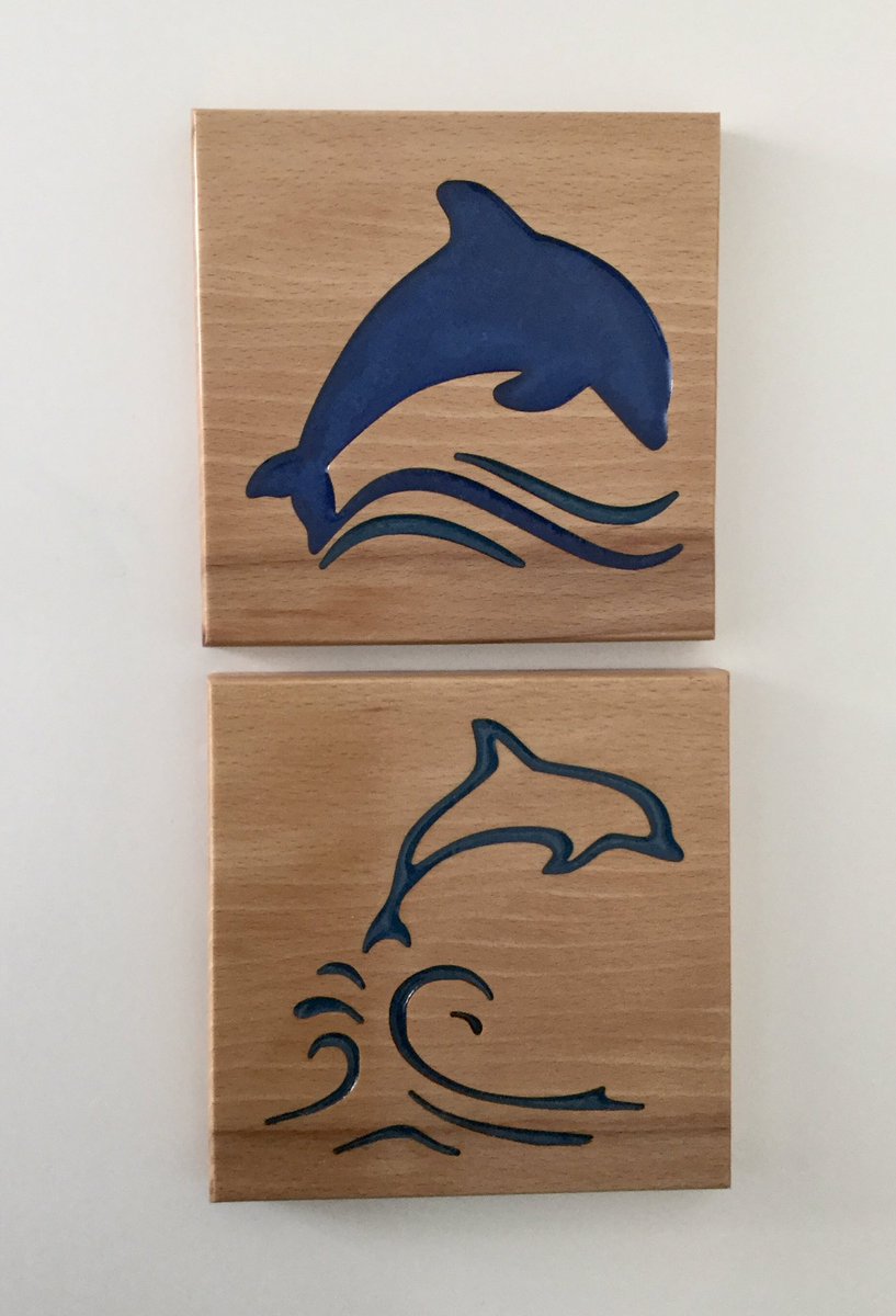 Few New Ideas, Carved in Local Chestnut Or Some Lovely Beech, &amp; Filled With Metallic Blue Resins. . . . . 
6” x  6”