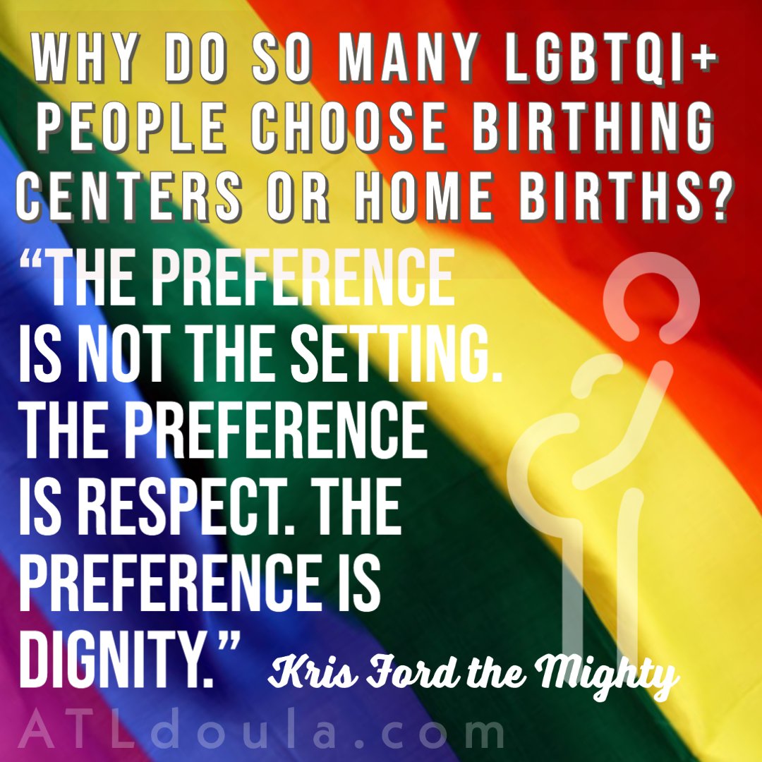 The preference is not the setting. The preference is respect. The preference is dignity.” Kris Ford. Doulas support the parents' choices so that they are more likely to receive the respect and dignity they deserve, no matter where they decide to give birth. #prideday #LGBTQI+
