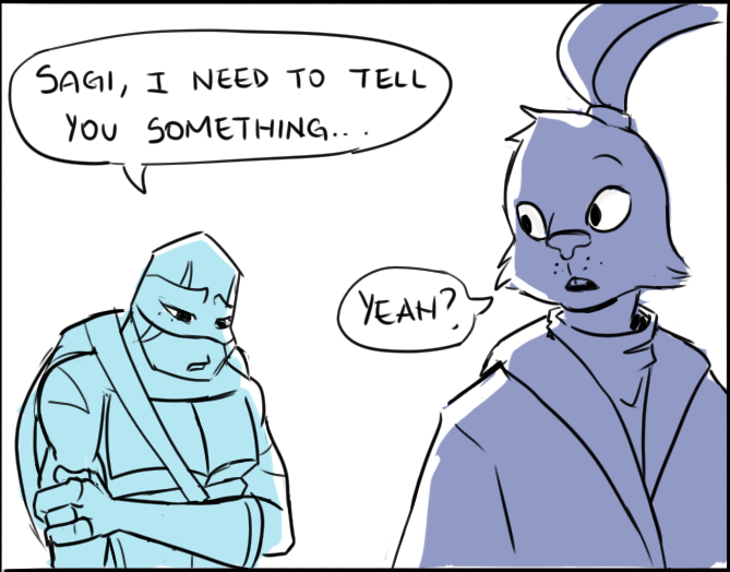 lelesberw's tweet photo. Something quick for #ROTTMNTPrideWeek
Leo is a dork and I love him so much.

#leo #leonardo #rottmnt #riseofthetmnt #usagi #leosagi #fanart #supportrottmnt https://t.co/gt9tWnZ0sn