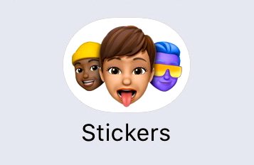 I was curious, so I took a look at the original Stickers icon.To my surprise, the glasses wearing Memoji was there! Just chillin’ in the background, but as a purple Memoji with gold glasses instead.Why did they end up picking the one with the glasses for the new icon?3/N